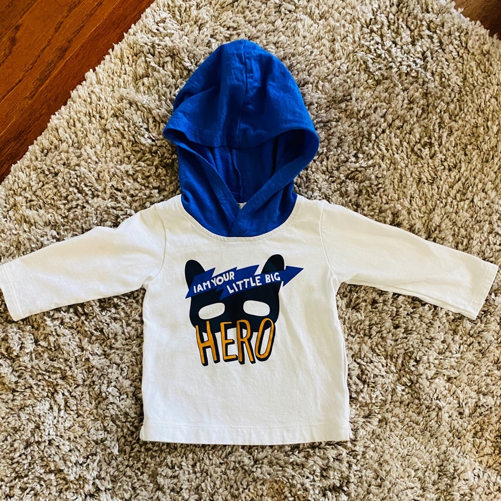 Benetton baby shirt with hoodie.